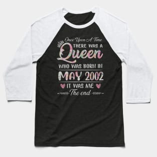 Girls 18th Birthday Queen May 2002 18 Years Old Baseball T-Shirt